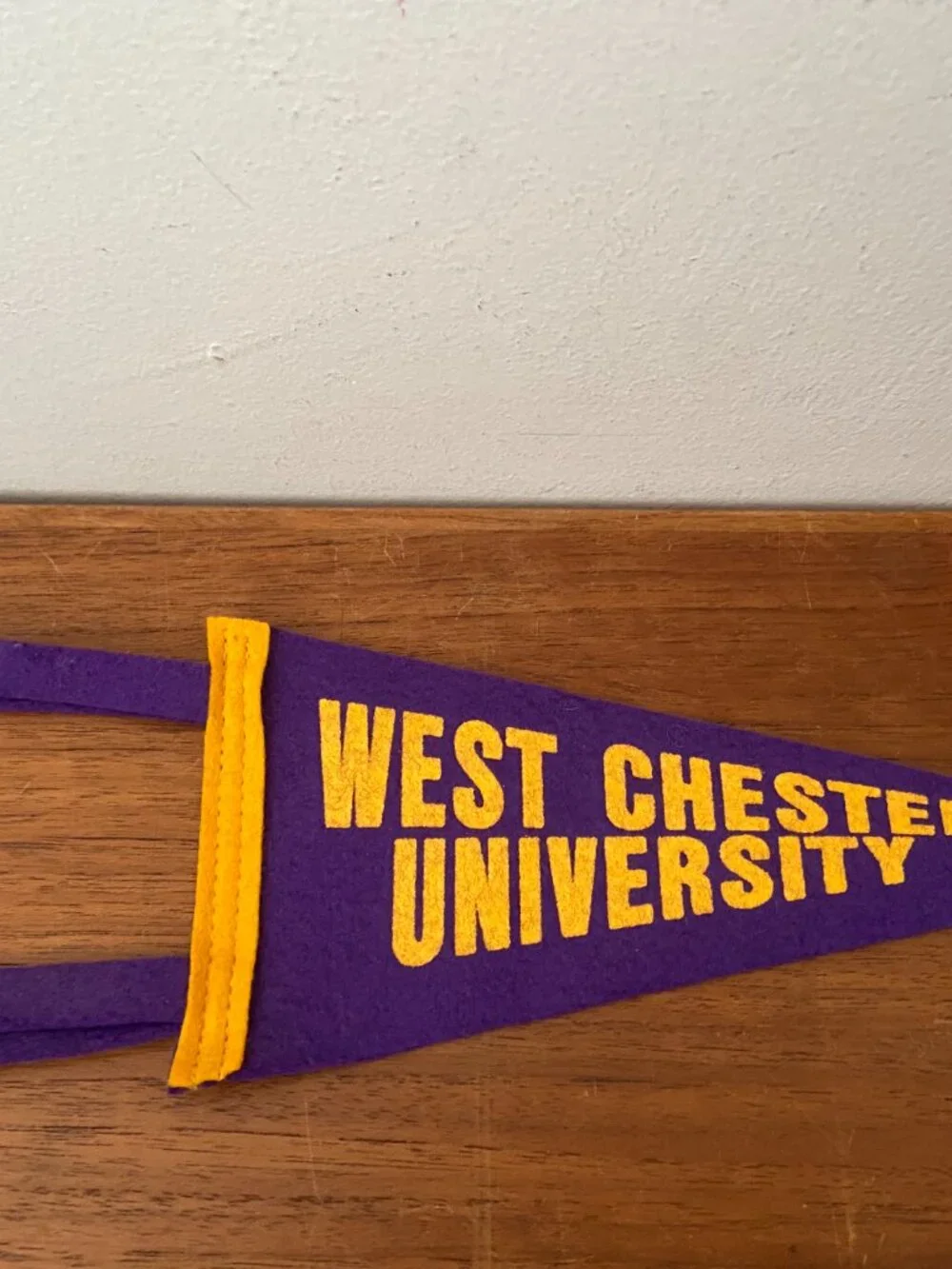 Vintage Collegiate Pacific West Chester University Rams Mini Purple Felt Pennant